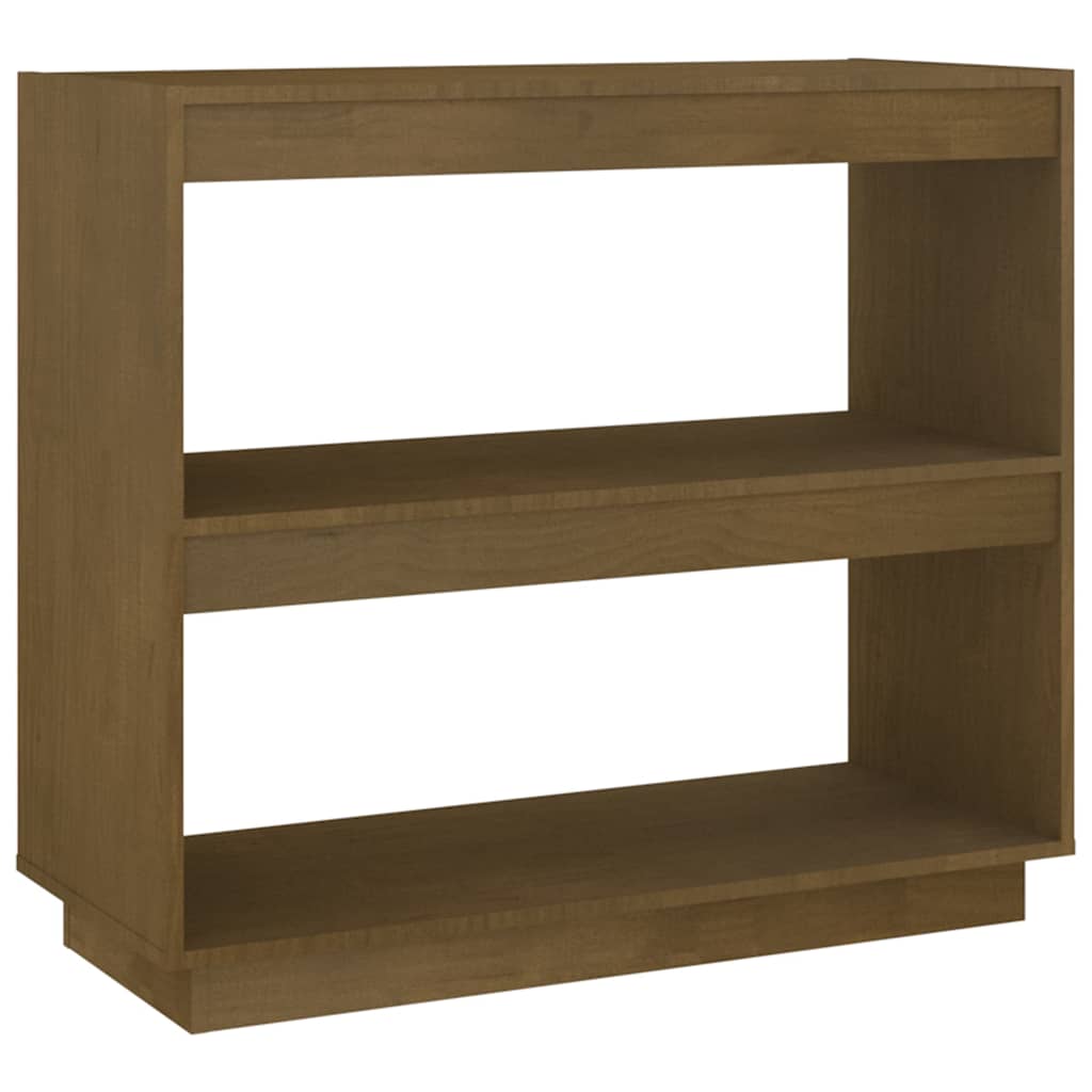 vidaXL Book Cabinet | Honey brown | Solid Pinewood | Medium | Storage 2