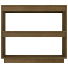 vidaXL Book Cabinet | Honey brown | Solid Pinewood | Medium | Storage 5
