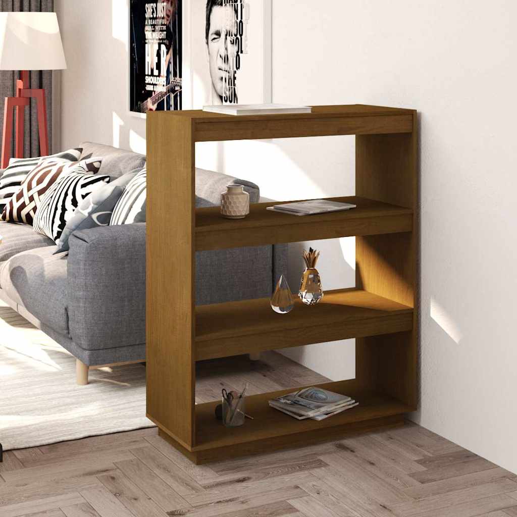 vidaXL Book Cabinet | Honey brown | Solid pinewood | Medium | Book Cabinet 1