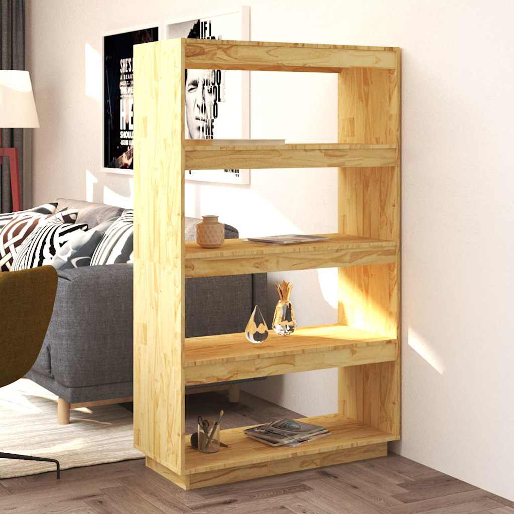 vidaXL Book Cabinet 80x35x71 cm Solid Wood Pine