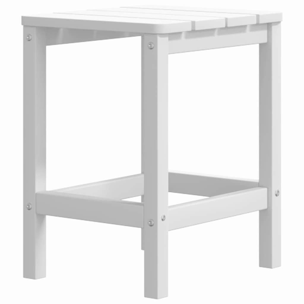 vidaXL Garden Table | White | HDPE (High Density Polyethylene) | 38x38x46 cm 2