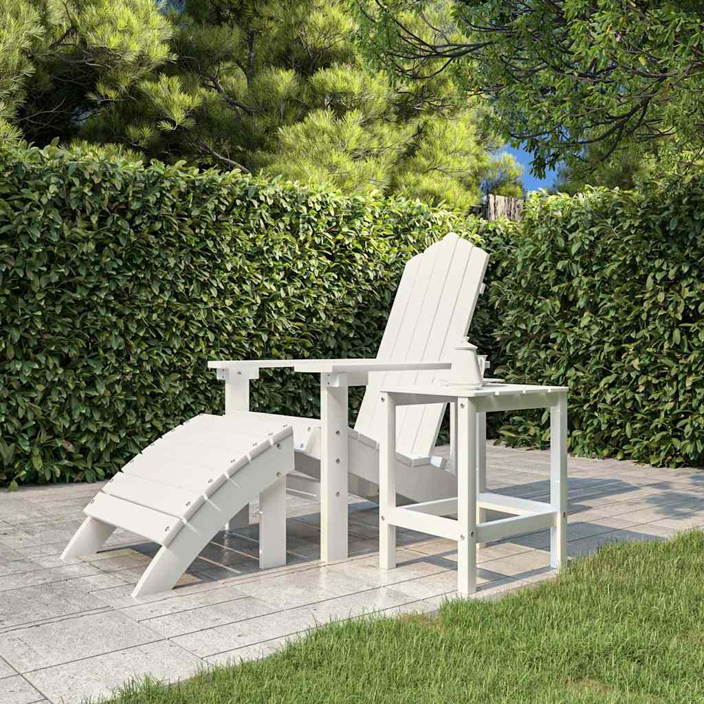 vidaXL Garden Table | White | HDPE (High Density Polyethylene) | 38x38x46 cm 3