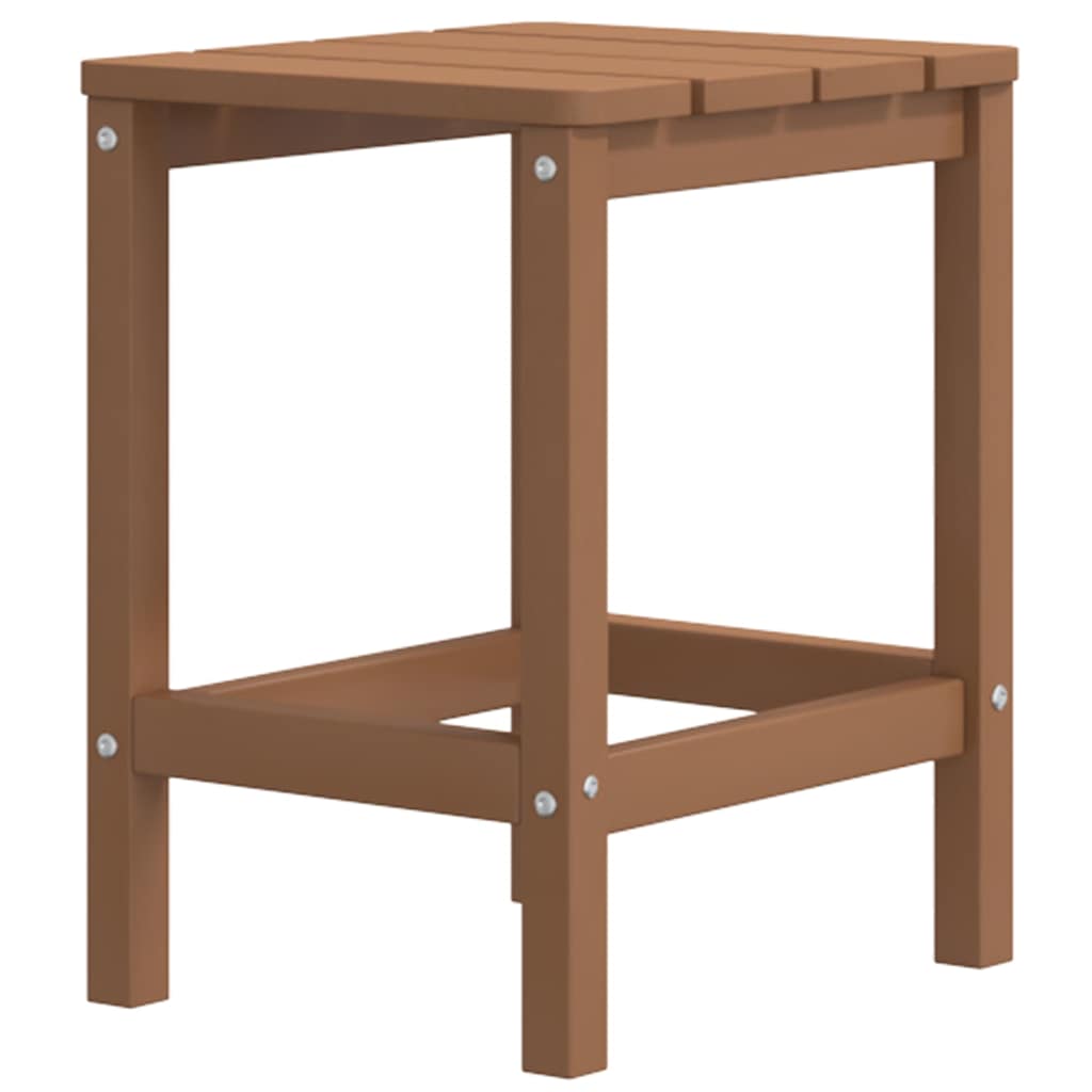vidaXL Garden Table | Brown | HDPE (High Density Polyethylene), Steel 2