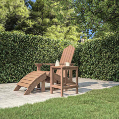 vidaXL Garden Table | Brown | HDPE (High Density Polyethylene), Steel 3