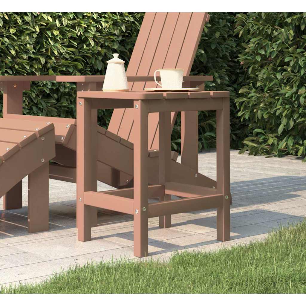 vidaXL Garden Table | Brown | HDPE (High Density Polyethylene), Steel 1