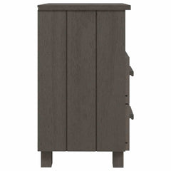 vidaXL Bedside Cabinet | Light Grey | Solid Pinewood | Medium | Bedside Cabinet 4