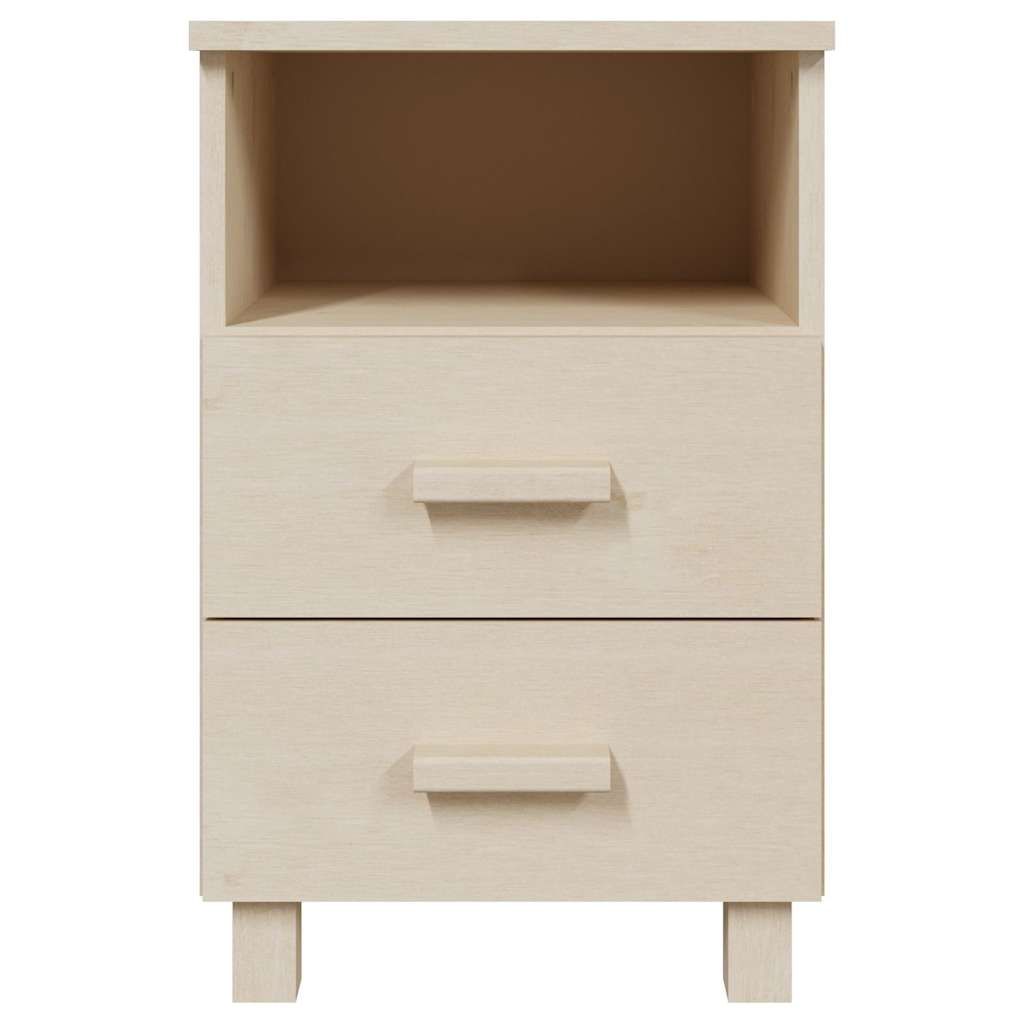vidaXL Bedside Cabinet | Set of 2 | Honey brown | Solid pinewood, MDF 4