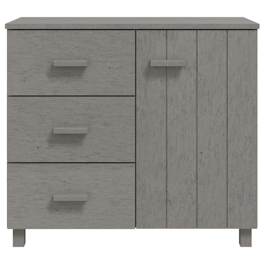 Sideboard "HAMAR" 90x40x80 cm Solid Pinewood Light grey