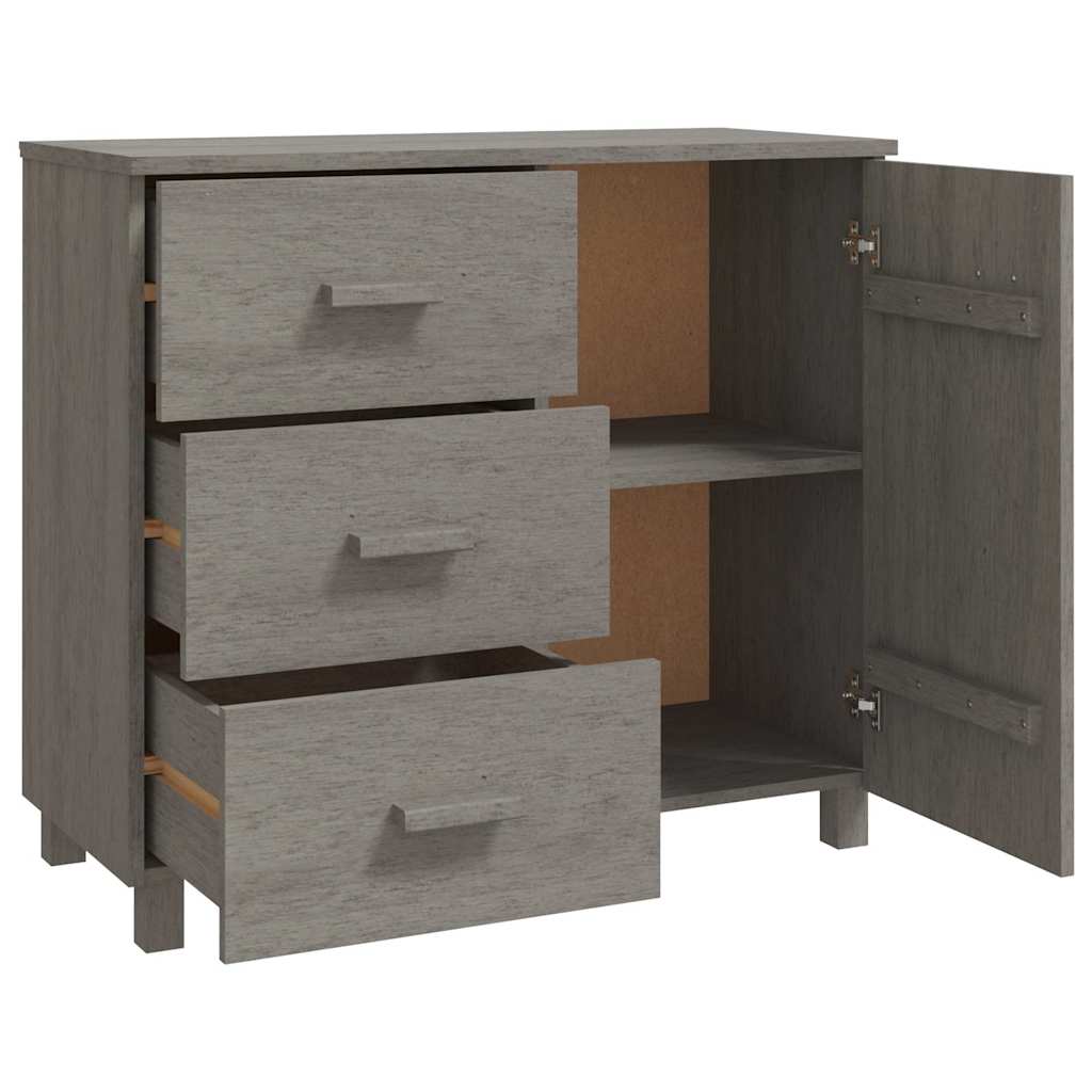 Sideboard "HAMAR" 90x40x80 cm Solid Pinewood Light grey