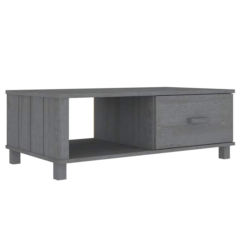 vidaXL Coffee Table | Dark Grey | Solid pinewood, MDF | 100 x 55 x 35 cm 2