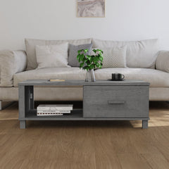 vidaXL Coffee Table | Dark Grey | Solid pinewood, MDF | 100 x 55 x 35 cm 3
