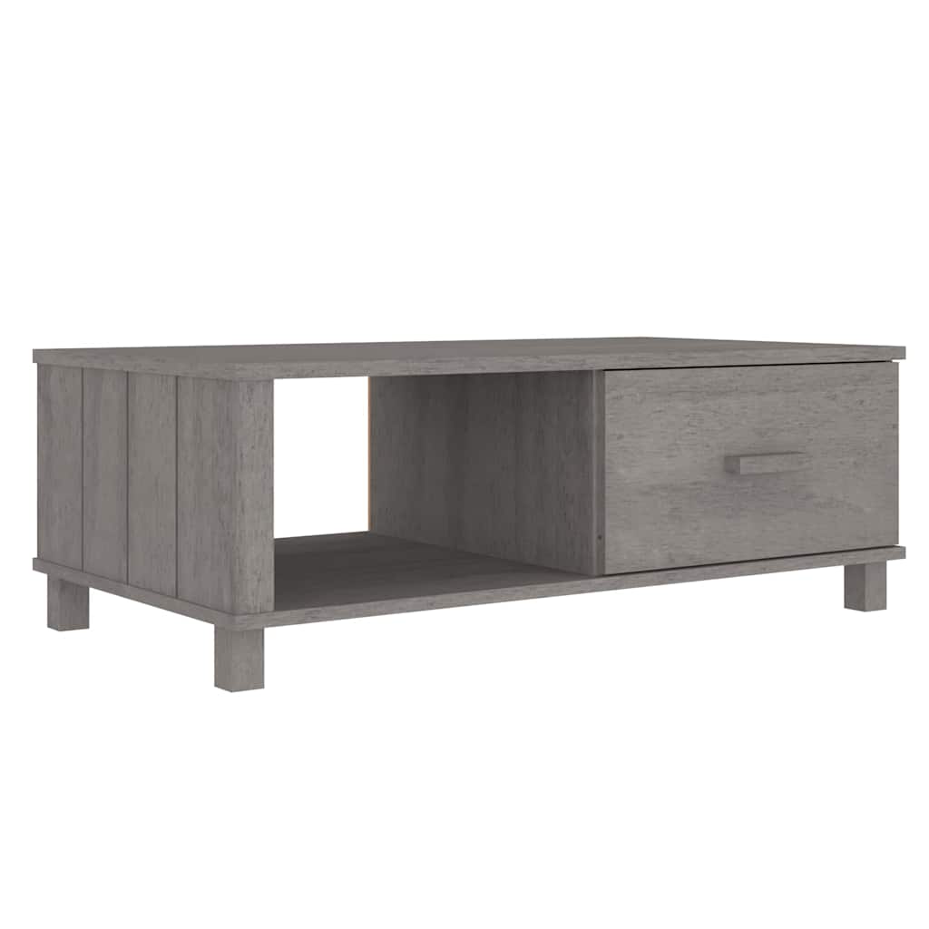 vidaXL Coffee Table | Light grey | Solid pinewood, MDF | Medium | Coffee Table 2