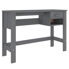vidaXL Desk | Dark Grey | Solid Pine Wood, MDF | Medium | Desk | Rectangular 2