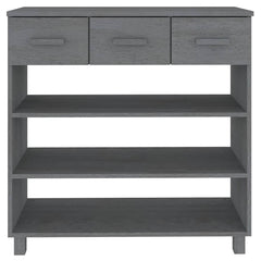 vidaXL Console Table | Dark Grey | Solid Pinewood, MDF | Standard 5