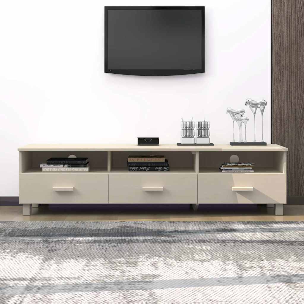 vidaXL TV Cabinet | Honey Brown | Solid Pinewood | Medium | TV Cabinet 1