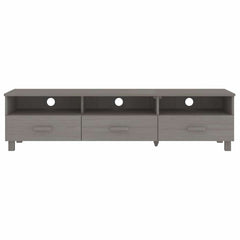 vidaXL Tv Cabinet | Light grey | Solid pinewood, MDF | Medium | Tv Cabinet 3