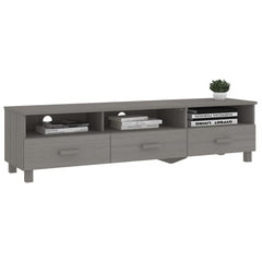 vidaXL Tv Cabinet | Light grey | Solid pinewood, MDF | Medium | Tv Cabinet 6