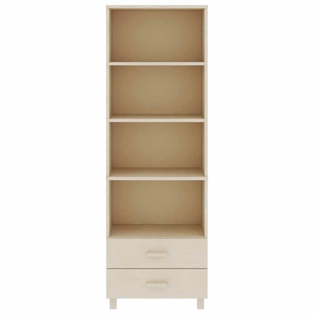 Highboard "HAMAR" 60x35x180 cm Solid Wood Pine Honey brown