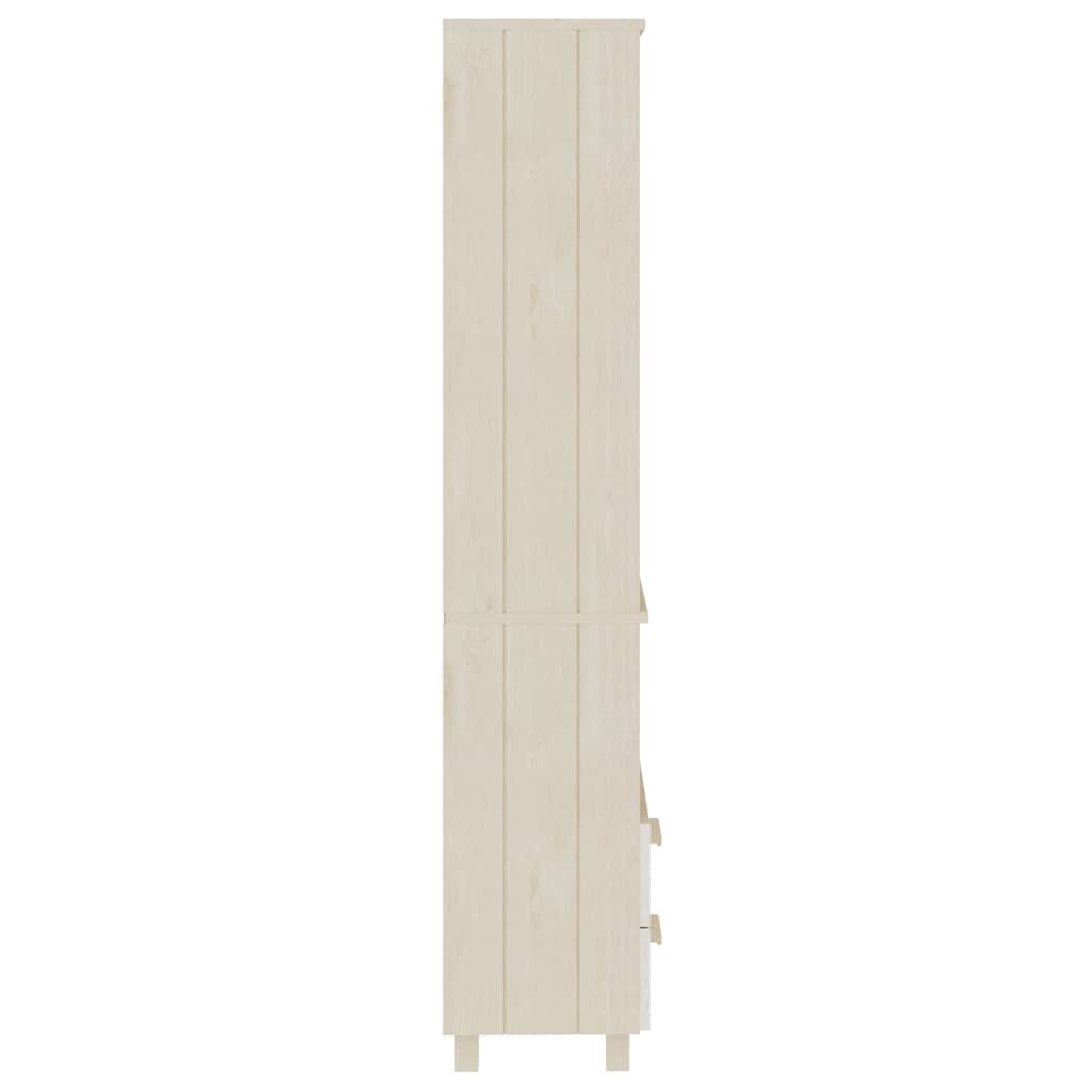 Highboard "HAMAR" 60x35x180 cm Solid Wood Pine Honey brown