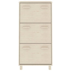 vidaXL Shoe Cabinet | Honey Brown | Solid pinewood, MDF, plastic | Medium 3