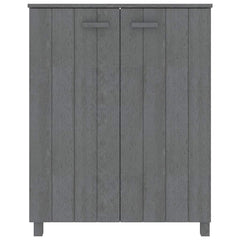 vidaXL Shoe Cabinet | Dark Grey | Solid pinewood | Medium | Shoe Cabinet 3