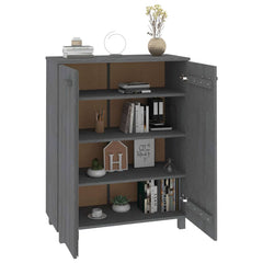 vidaXL Shoe Cabinet | Dark Grey | Solid pinewood | Medium | Shoe Cabinet 6