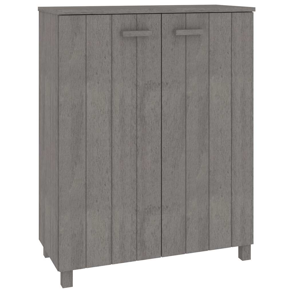vidaXL Shoe Cabinet | Light grey | Solid pine wood, MDF | Medium | Rectangular 2