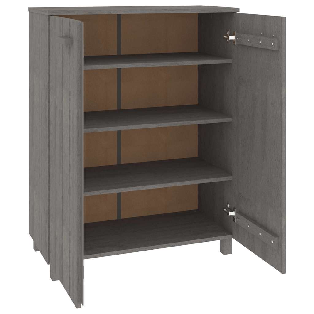 vidaXL Shoe Cabinet | Light grey | Solid pine wood, MDF | Medium | Rectangular 5