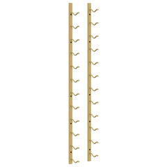 vidaXL Wall Mounted Wine Rack for 12 Bottles 2 pcs Gold Iron 5