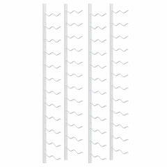 vidaXL Wall Mounted Wine Rack for 24 Bottles 2 pcs White Iron 2