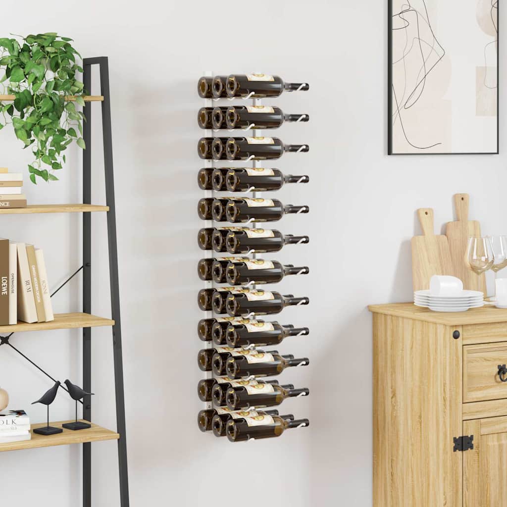 Wall Mounted Wine Rack for Bottles Iron