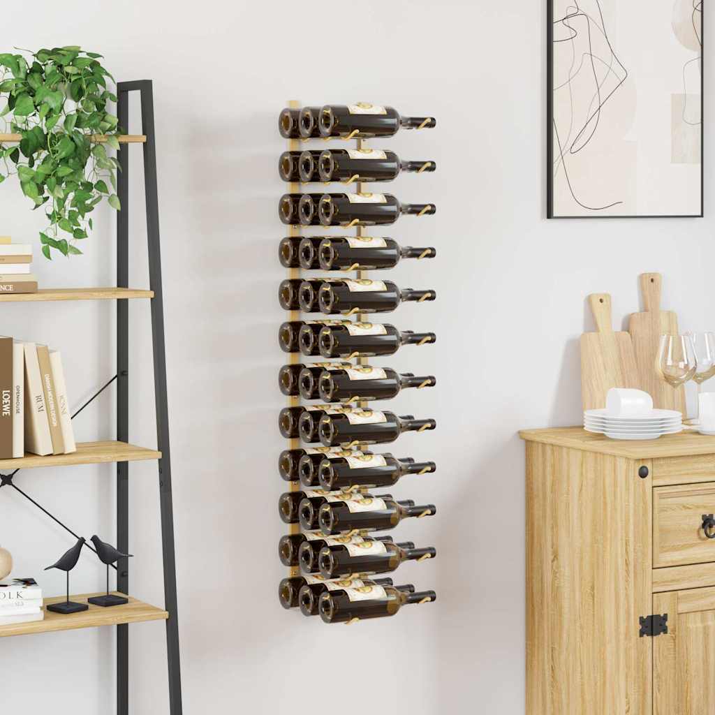 Wall Mounted Wine Rack for Bottles Iron