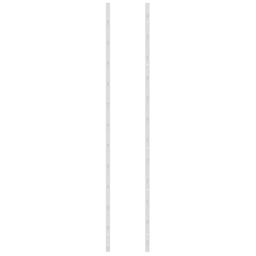 vidaXL Wall Mounted Wine Rack for 36 Bottles 2 pcs White Iron 6