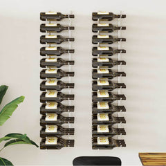 Wall Mounted Wine Rack for Bottles Iron in White