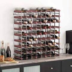 Wine Rack for Bottles Solid Pinewood in Brown