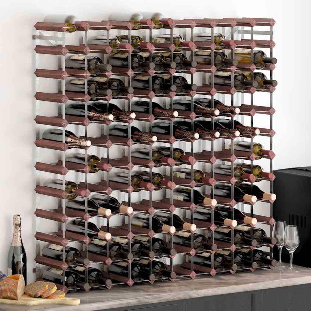vidaXL Wine Rack for 120 Bottles Brown Solid Wood Pine 1
