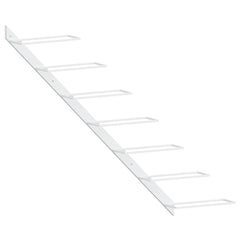 vidaXL Wall-mounted Wine Rack for 7 Bottles White Metal 2