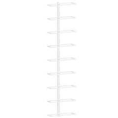 vidaXL Wall-mounted Wine Rack for 9 Bottles White Iron 2
