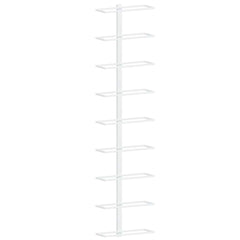 vidaXL Wall-mounted Wine Rack for 9 Bottles 2 pcs White Iron 6