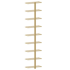 vidaXL Wall-mounted Wine Rack for 9 Bottles 2 pcs Gold Iron 6
