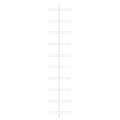 vidaXL Wall-mounted Wine Rack for 10 Bottles 2 pcs White Metal 6