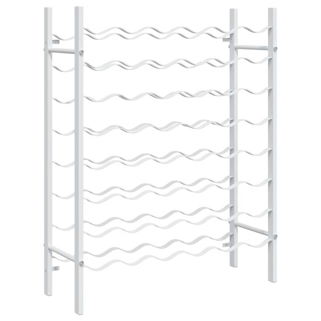 vidaXL Wine Rack for 48 Bottles White Metal 2