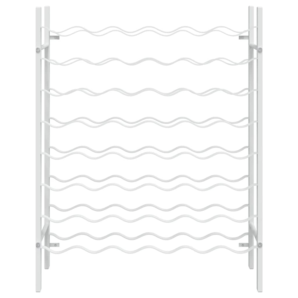vidaXL Wine Rack for 48 Bottles White Metal 5
