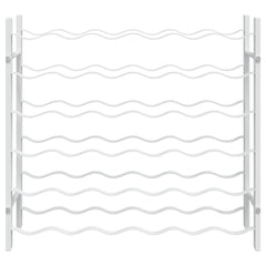 vidaXL Wine Rack for 36 Bottles White Metal 5
