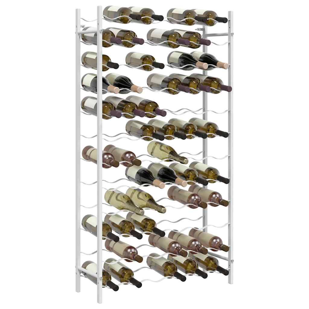 vidaXL Wine Rack for 72 Bottles White Metal 4