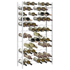 vidaXL Wine Rack for 72 Bottles White Metal 4