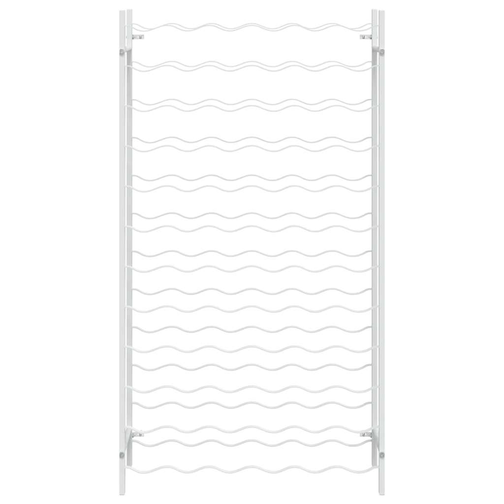 vidaXL Wine Rack for 72 Bottles White Metal 5