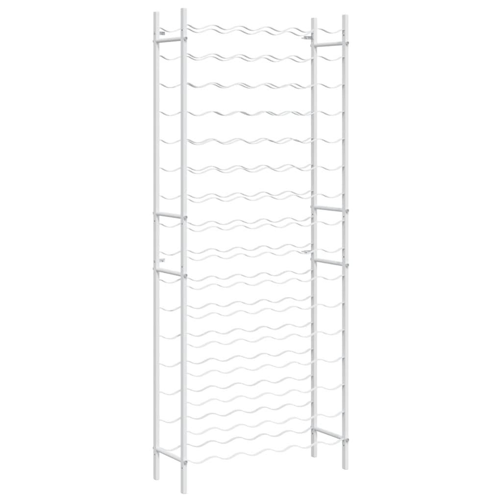 vidaXL Wine Rack for 96 Bottles White Metal 2