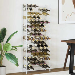 vidaXL Wine Rack for 96 Bottles White Metal 3