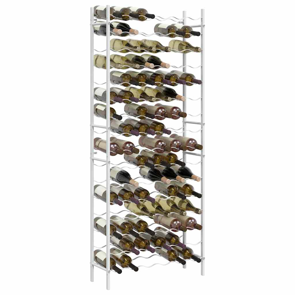 vidaXL Wine Rack for 96 Bottles White Metal 4